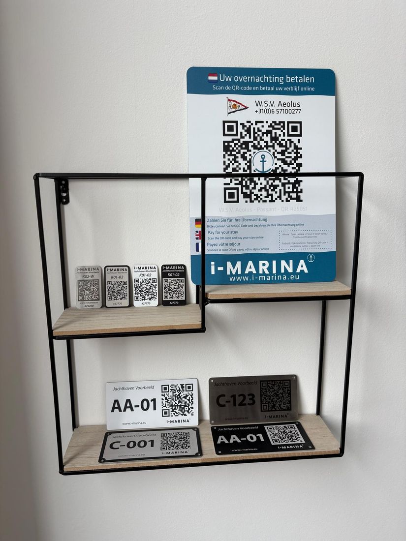 i-Marina QR-bordjes en ligplaatslabels